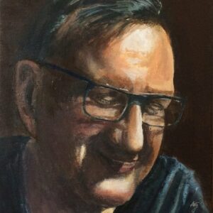 Imre - akril, vászon 40x30 cm- portré