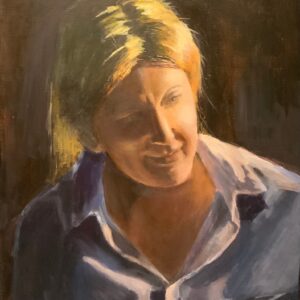 Kriszti - akril, vászon 60x50 cm- portré