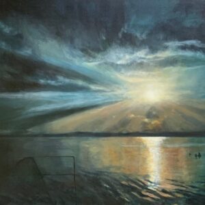 Földvári naplemente – 70x100cm, akril, vászon