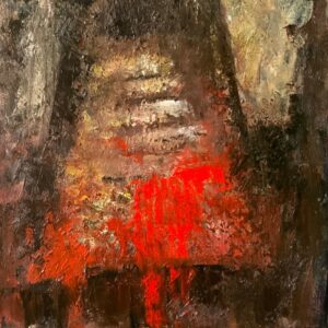Lépcsőház – 20x20cm, olaj, vászon