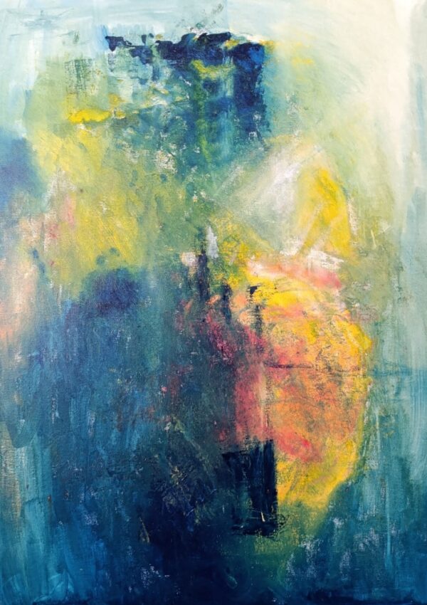 Tavaszi ajtók – 70x50cm, akril, vászon