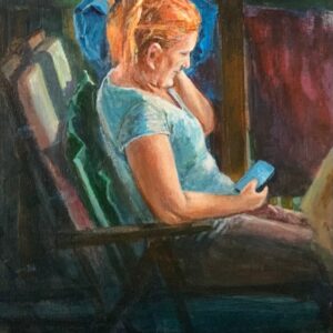 Telefon – 30x34cm, akril, vászon