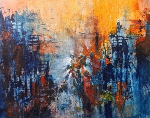 Történetek a város felett – 40x50cm, akril, vászon