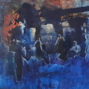 Beszélgetés 30x40 cm akril vászon