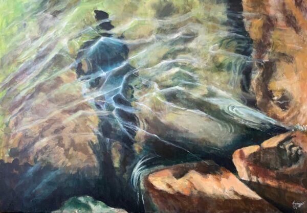 Rock a sziklákon, 70x100 cm, akril, vászon