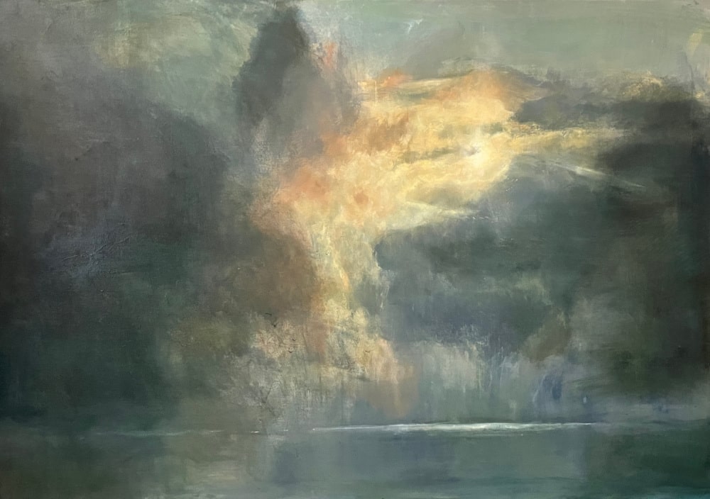 Tengerfelhős 70x100 cm akril, vászon