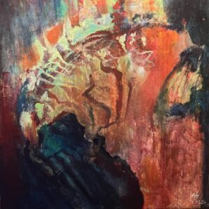 Töredező emlékek 30x30 cm, akril vászon