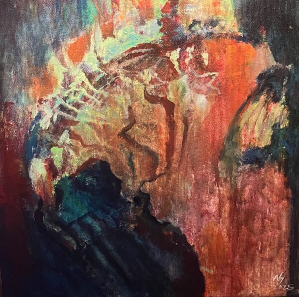 Töredező emlékek 30x30 cm, akril vászon