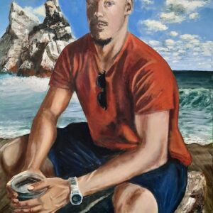 Bence tengerparton 80x60 cm akril vászon