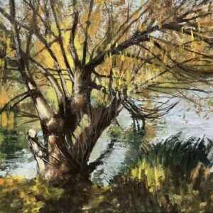 Őszi tópart 24x30 cm olaj karton