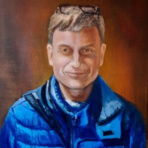 Endre, 60x50 cm, akril, vászon festmény