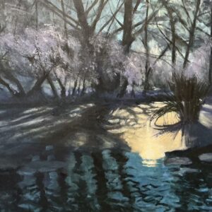 Téli fények 1. 50x60 cm, akril vászon festmény