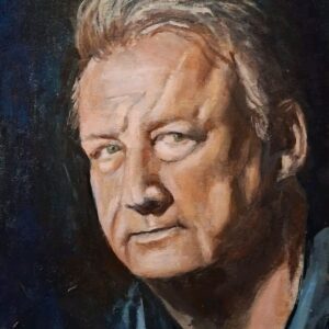 Önarckép 2024 30x24 cm akril, farost festmény