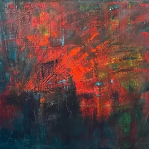 A vörös folt 1 30x40 cm, akril, vászon