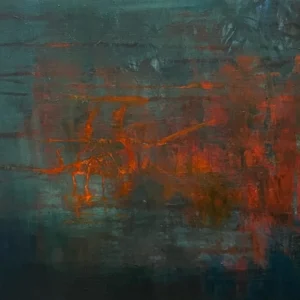 A vörös folt 2. 38x46 cm, akril, vászon