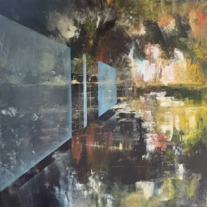Áttörés 1. síkokkal 70x70 cm akril, vászon