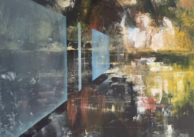 Áttörés 1. síkokkal 70x70 cm akril, vászon