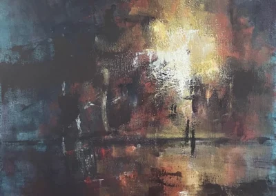 Áttörés 3. 50x50 cm akril, vászon