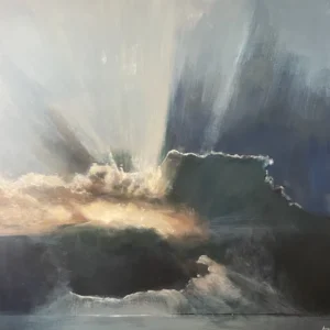 Balatoni vitorlások 100x100 cm akril, vászon