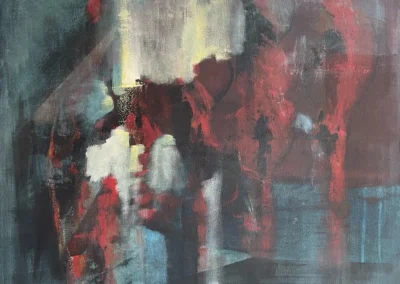 Bujkálók 70x70 cm akril, vászon